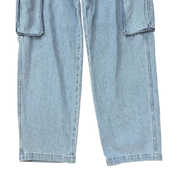 Madewell Light Wash Zipper Fly Low Slung Cargo Jeans Adjustable Waist Size 28 - Picture 6 of 9